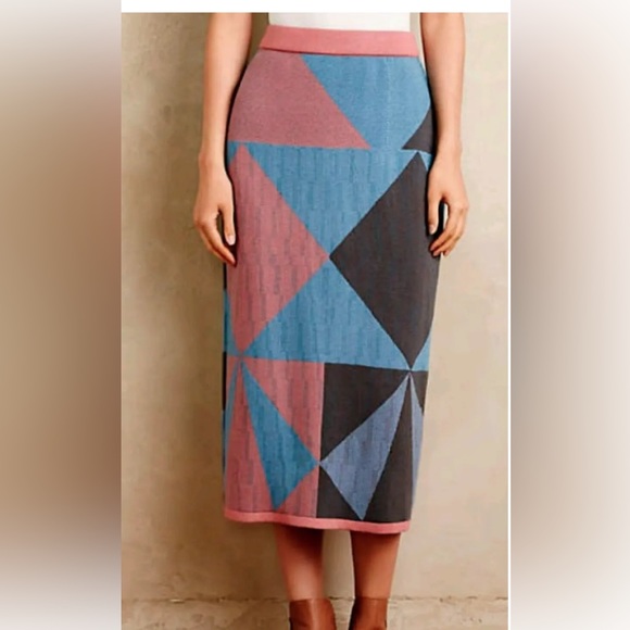 NWT Anthropologie Midi Skirt Ekaterina Kukhareva for Made in Kind sezane - Picture 6 of 8